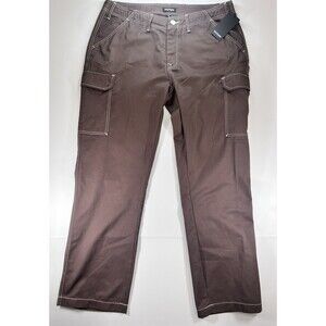True Religion Jeans Men's‎ Bracken Brown Baggy Cargo Pants Size 38 Y2K 2000 NWT